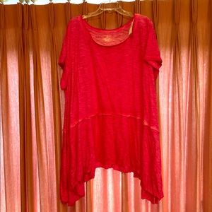 Fuchsia Peplum Top